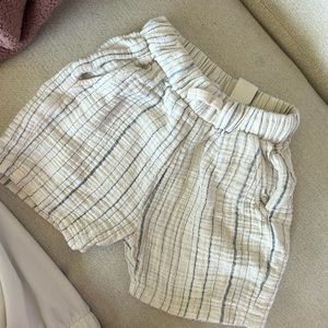 Zara Linen Striped Shorts